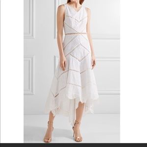 Zimmermann Mercer Fan Asymmetric Embroidered Dress